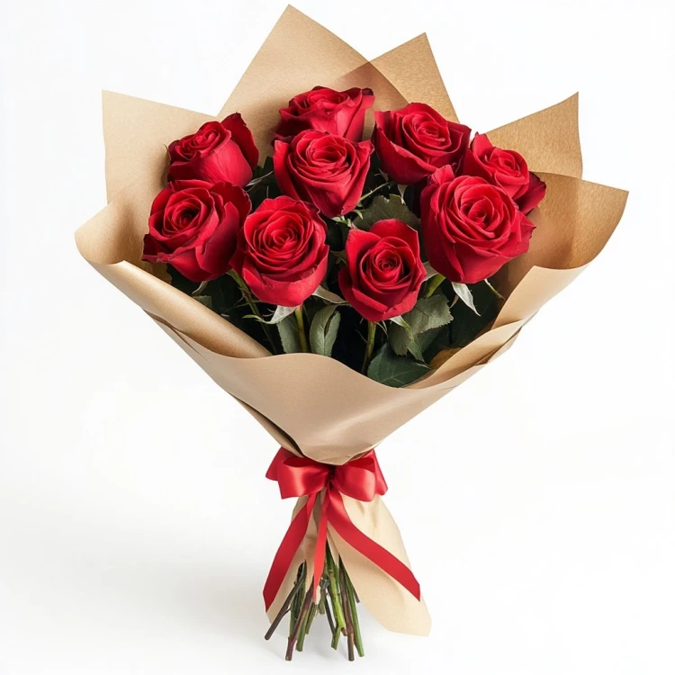 Букет 9 красных роз